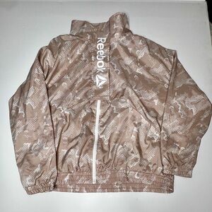 Reebok Tan and White Camo Zip Jacket